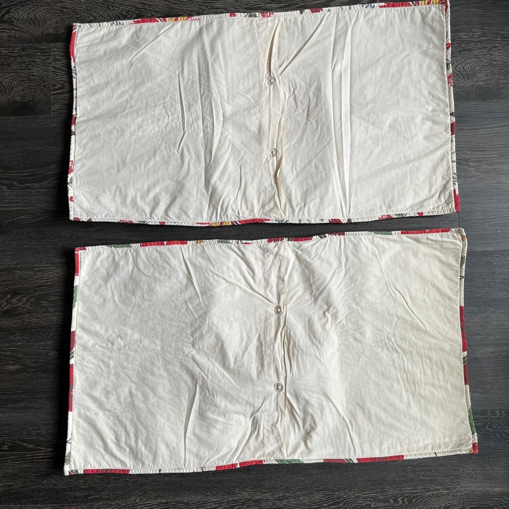 Noble Excellence Jacobean Quilted Floral Pillow Shams Lot King-2 Standard-1 - Picture 3 of 8